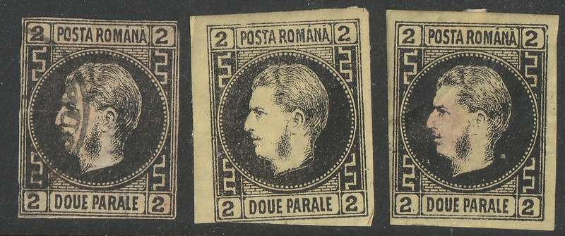 ROMANIA - 1866 Prince Karl I Imperforated Issue. 2Par  mint and used.