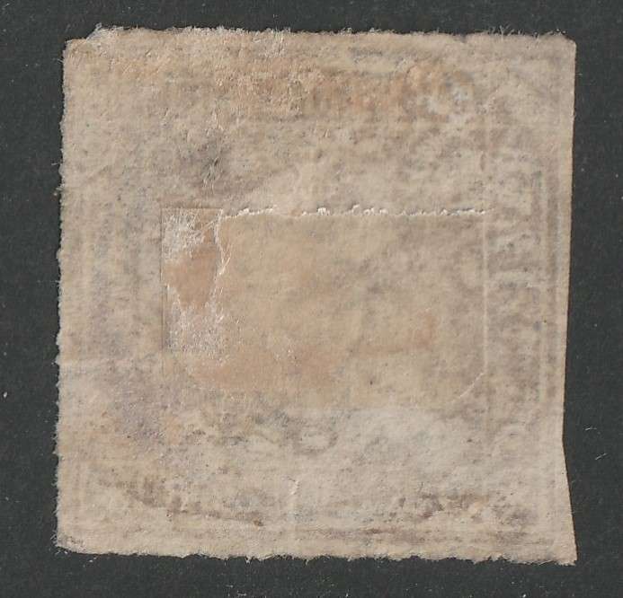 GERMAN STATES - WURTTEMBERG  1865 Coat of Arms Issue Rouletted 9kr brown used. Scarce
