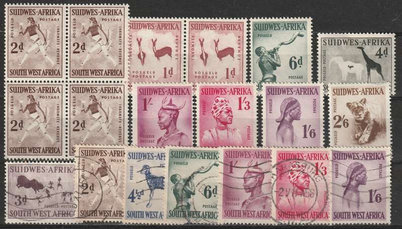 SWA - 1954 Definitive Issue Part set mint and used.