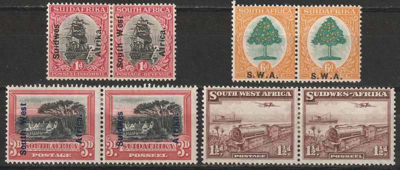 SWA - 1926/1937 Four pairs mounted mint *MM*
