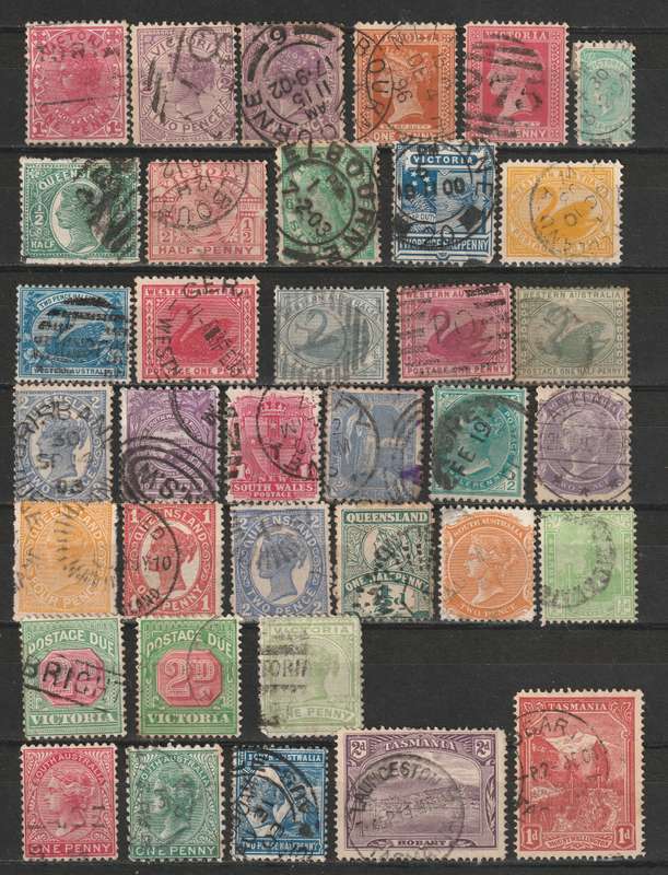 AUSTRALIAN STATES  -   Very nice range of early issues VF USED (36 stamps)