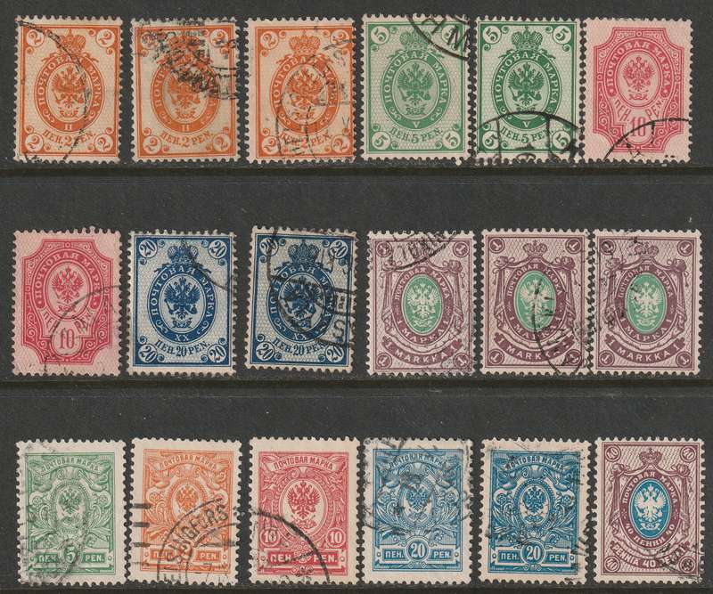FINLAND - 1891/1911 Issues Part sets VF USED