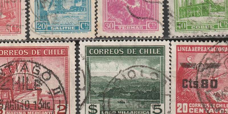 CHILE -  Nice used range of early issues (54 stamps)