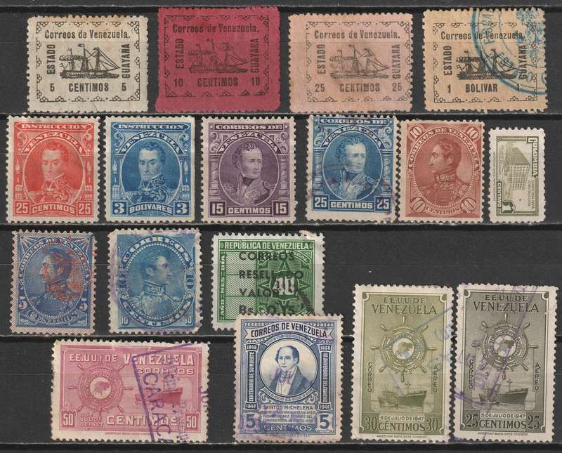 VENEZUELA - Nice used range of early issues