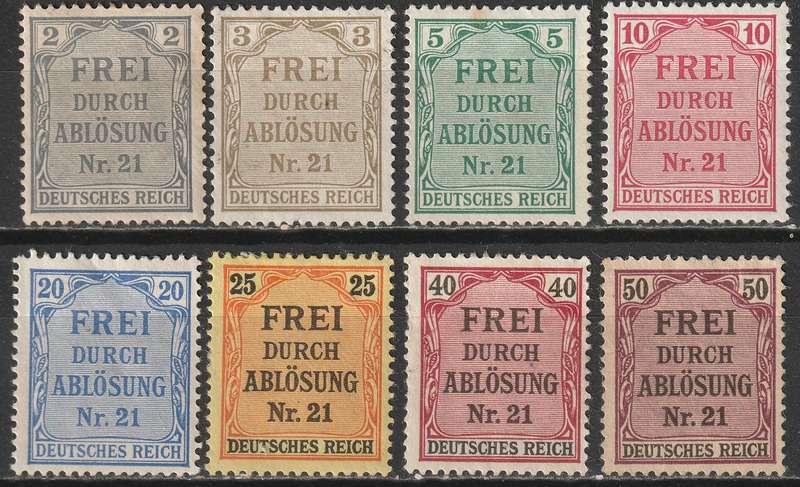 GERMANY - 1903  OFFICIAL  - Complete set for use in Preussen *MM*/NO GUM
