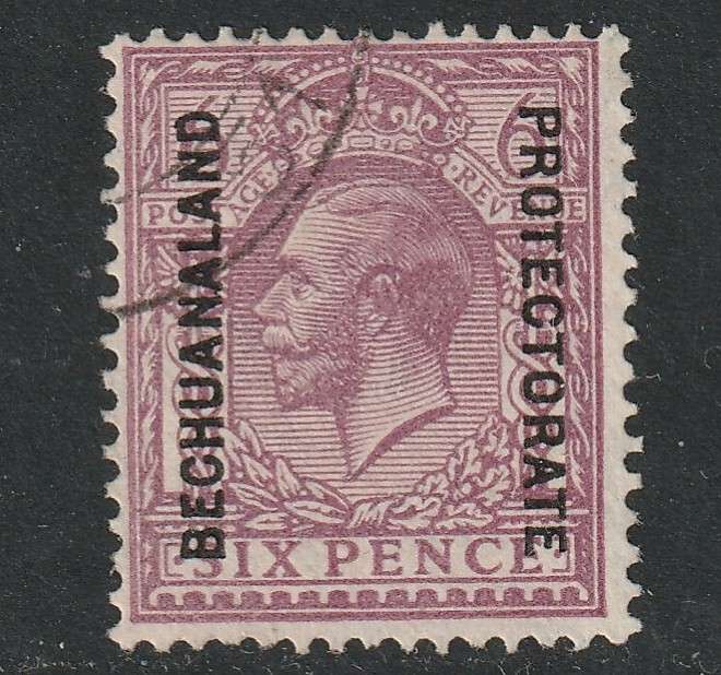 BECHUANALAND PROTECTORATE - KGV 1925/27 Wmk Block Cypher 6d Purple SACC 92 VF USED