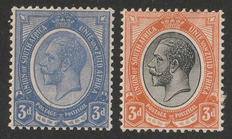 UNION  - KINGS HEADS 1913  3d ultramarine and black & orange  *MM/MNH**