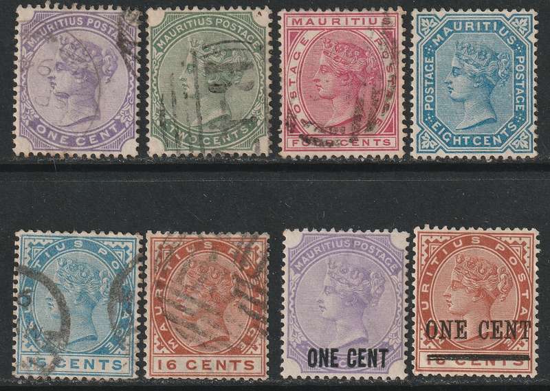 MAURITIUS -  QV Issues mint and used including overprints