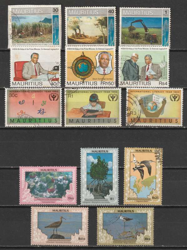 MAURITIUS 1990/1991 Issues. Complete and part sets (25 stamps)