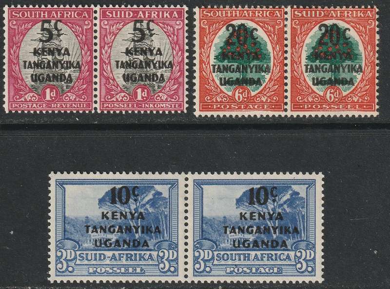 Kenya Uganda & Tanganyika - 1941 overprinted issue Issue Part set *MM*