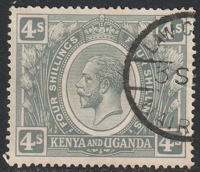 Kenya & Uganda - 1925 KGV Issue 4s grey VF USED