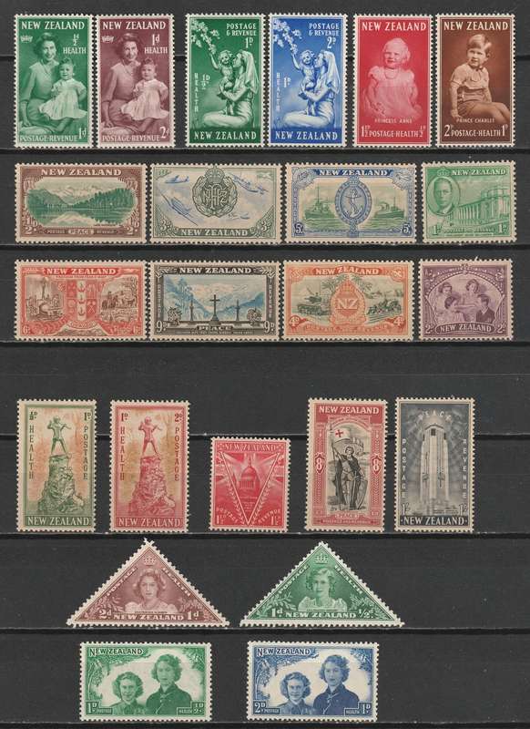 NEW ZEALAND - 1943/1950 issues Seven Complete sets  **MNH**