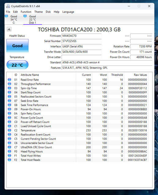 HDD - 2TB Toshiba