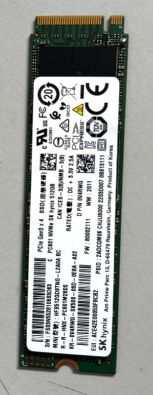NVMe - 512GB SK Hynix