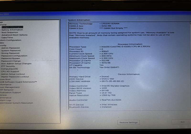 Dell Inspiron Laptop - NEEDS WORK