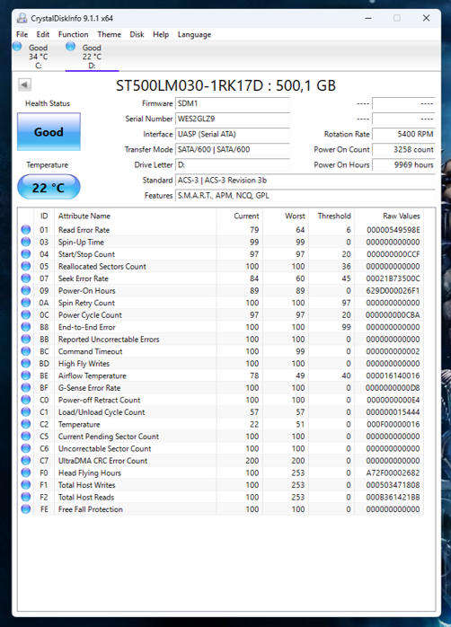 HDD - 500GB Seagate