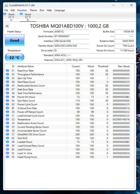 HDD - 1TB Toshiba