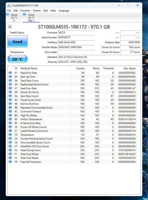 HDD - 1TB Seagate