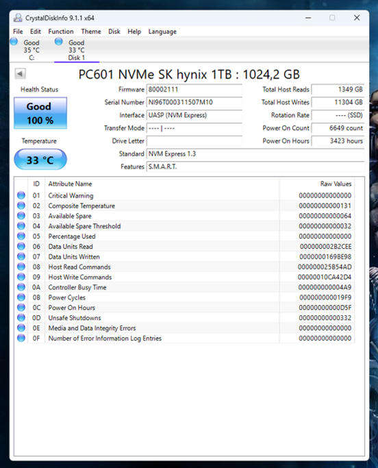 SK Hynix 1TB NVMe