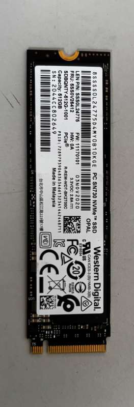 Western Digital 512GB NVMe