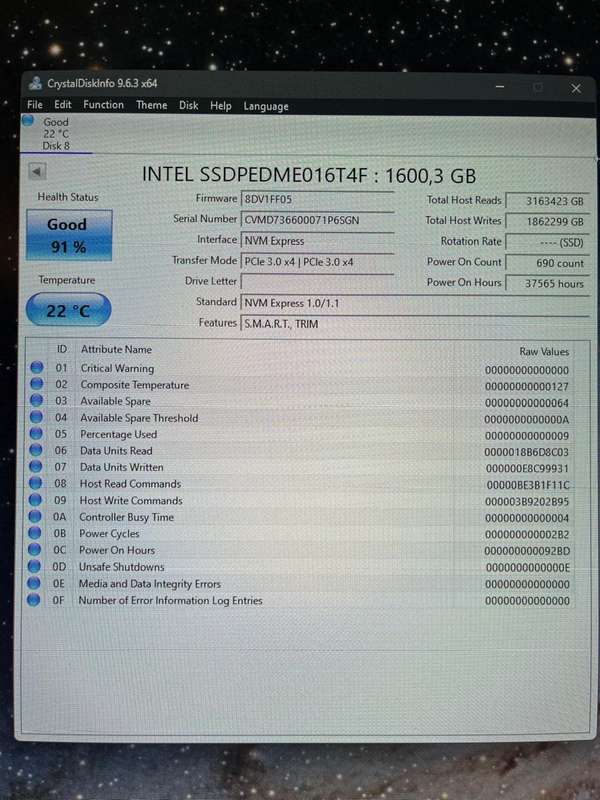 INTEL Solid State Drive - DC P3600 Series