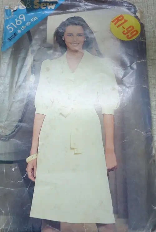 BUTTERICK PATTERN 5169 DRESS & BELT SIZE A 8 + 10 + 12 COMPLETE SEWING PATTERN