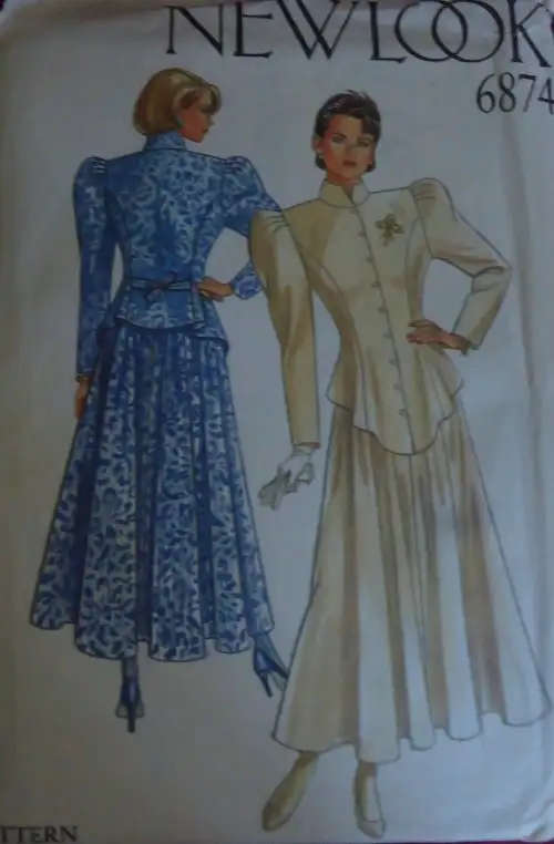 NEW LOOK PATTERNS 6874 STUNNING TOP & SKIRT - 6 SIZES IN ONE 8 - 18 COMPLETE SEWING PATTERN