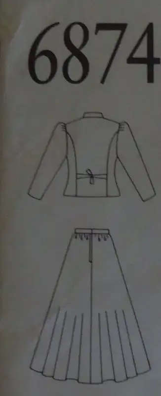 NEW LOOK PATTERNS 6874 STUNNING TOP & SKIRT - 6 SIZES IN ONE 8 - 18 COMPLETE SEWING PATTERN
