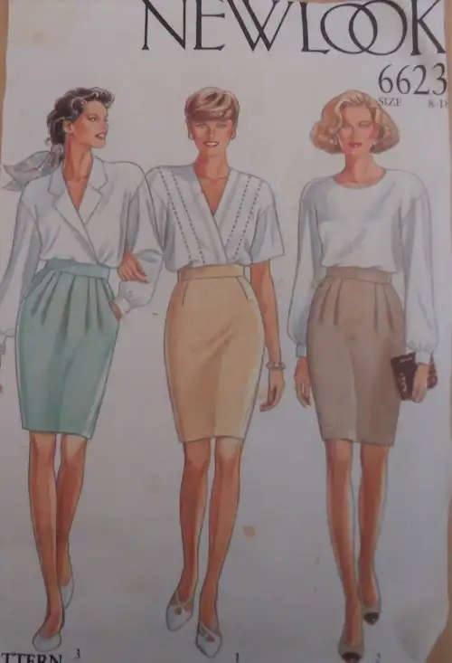 NEW LOOK PATTERNS 6623 - 6 SIZES IN ONE SKIRT SIZES 8 - 18 COMPLETE SEWING PATTERN