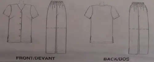 McCALL`S 8767 TOP--PULL ON PANTS-SHORTS SIZE A 8 - 10 - 12 +14 - COMPLETE SEWING PATTERN