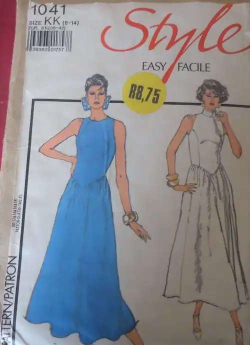 STYLE 1041-DRESS WITH FITTED PANELLED BODICE-CUT AWAY ARMHOLES SIZE KK 6-14  - SEWING PATTERN