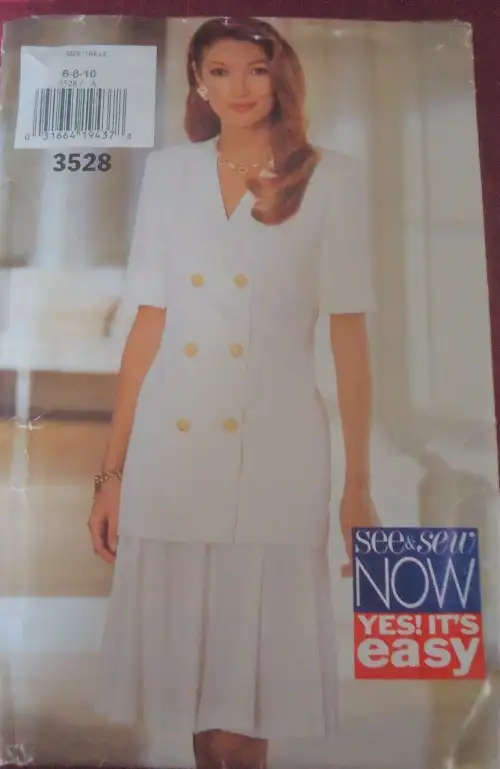 BUTTERICK PATTERN 3528 TOP & SKIRT SIZES 12-14-16 COMPLETE SEWING PATTERN