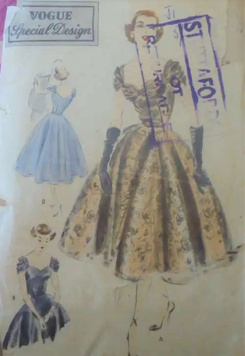 *RARE FIND* VINTAGE VOGUE SPECIAL DESIGN 4264 ONE PIECE DRESS BUST 34" 37" HIPS SEWING PATTERN