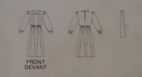 BUTTERICK PATTERNS 5809/651 DRESS SIZE A 8-10-12 COMPLETE -  SEWING PATTERN