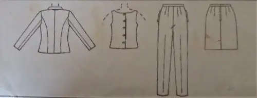 McCALLS 2402 LINED JACKET-TOP-PANTS-SKIRT SIZE B 8-10-12 -COMPLETE  SEWING PATTERN