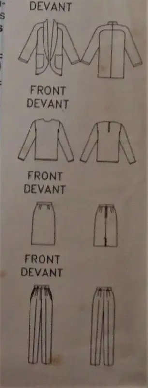 BUTTERICK 6812 JACKET-TOP-SKIRT-PANTS SIZE 12-14-16 COMPLETE SEWING PATTERN