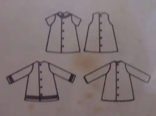 VINTAGE BUTTERICK 406 TODDLERS ONE PIECE DRESS SIZE 2 YRS BREAST 21` COMPLETE--  SEWING PATTERN