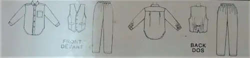 McCalls 7205 BOYS LINED WAISTCOAT-SHIRT-PANTS SIZE A-3-4-5-6- YEARS  COMPLETE-UNCU -  SEWING PATTERN