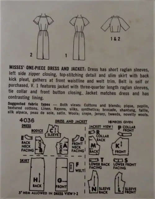 VINTAGE SIMPLICITY 4984 ONE PIECE DRESS WITH 3 BACKS SIZE 14 BUST 34" COMPLETE+ZIPLOC SEWING PATTERN