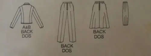BUTTERICK 3980 WAISTCOAT-SKIRT-PANTS-BELT SIZE 12 COMPLETE-ZIPLOC BAGBUTTERICK 3980  SEWING PATTERN