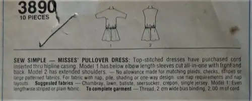 STYLE 3681  SUMMER STRAP DRESSES  SIZE 10-12-14-16  COMPLETE - COVER V/WORN - PATTER SEWING PATTERN