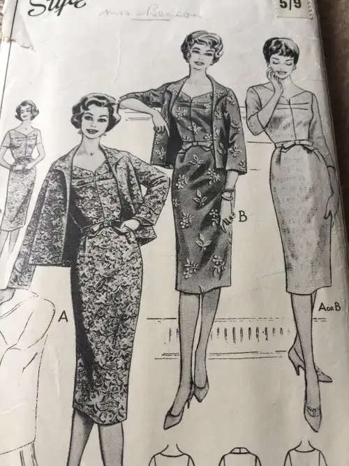 PATTERN STYLE 1137 (VERY VINTAGE, NEAT & TIDY PATTERN) - DRESS & JACKET (SIZE 40) SEWING PATTERN