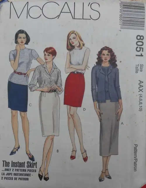 McCALLS 8051 SHIRT IN 4 LENGTHS SIZE AAX-6-8-10 COMPLETE SEWING PATTERN