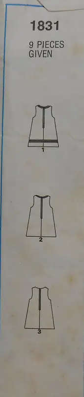 STYLE 1831 GIRLS PINAFORE SIZE 4 YEARS CHEST 58 CM COMPLETE SEWING PATTERN