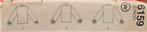 SIMPLICITY 6159 SET OF BLOUSES SIZE N 10-12-14 COMPLETE SEWING PATTERN