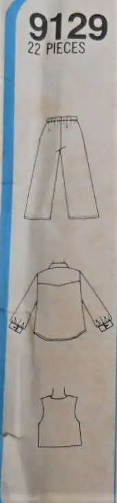 SIMPLICITY 9129 BOYS SHIRT-PANTS-LINED WAISTCOAT SIZE 5 YEARS CHEST 61 CM COMPLETE SEWING PATTERN