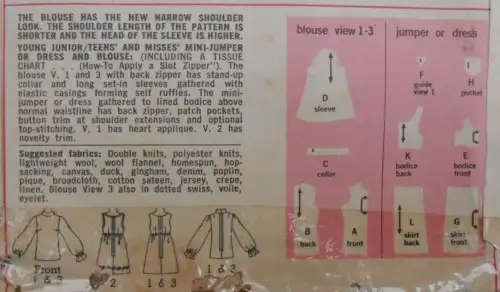 SIMPLICITY 9776 PINAFORE-DRESS-BLOUSE SIZE 11/12 BUST 32 COMPLETE -  SEWING PATTERN