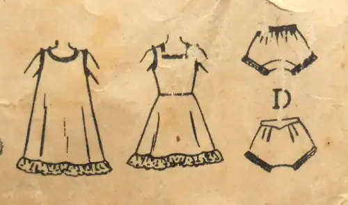 V/VINTAGE BUTTERICK 6201 GIRLS RUFFLE EDGED SLIP & PANTIES SIZE 2 YEAR COMPLETE-EXC SEWING PATTERN