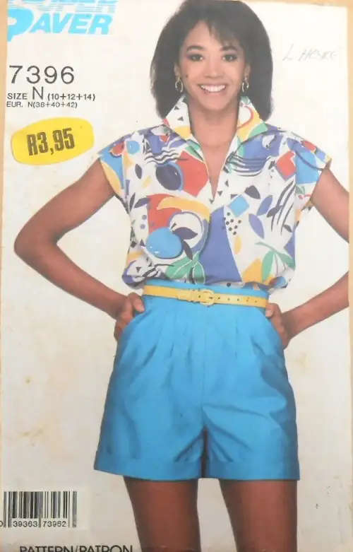 SIMPLICITY 7396 SHORTS & PULLOVER TOP SIZE 10-12-14 COMPLETE-ENVELOPE  SEWING PATTERN