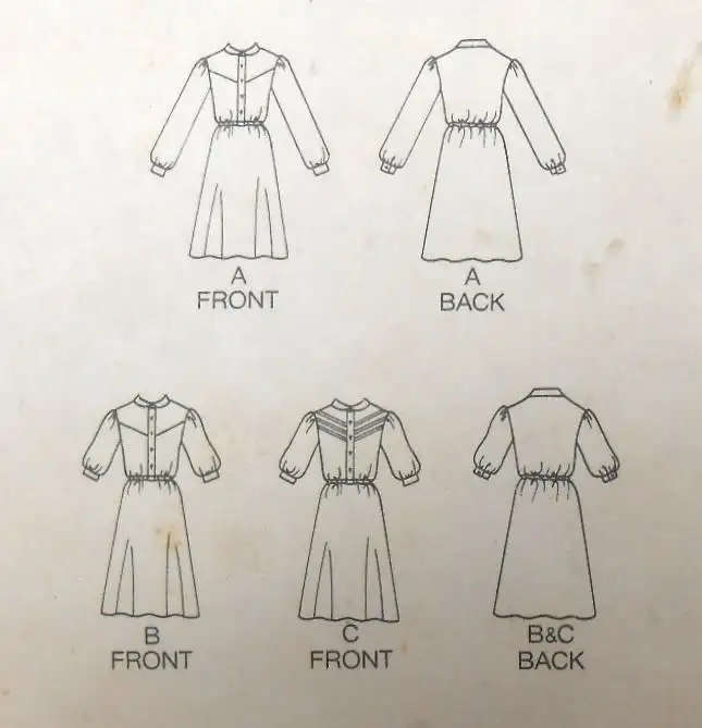 BUTTERICK 4117 LOOSE FITTING DRESS SIZE 12 COMPLETE-ZIPLOC SEWING PATTERN
